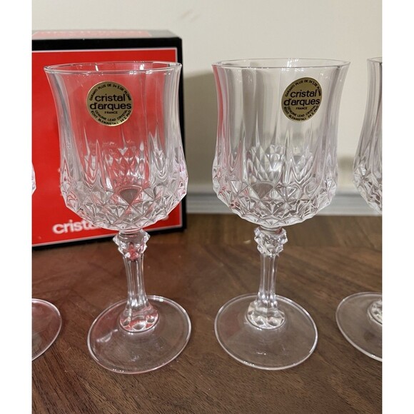 Longchamp Cristal D'arques Glasses 6 ounce Long Stem 17.5 cl. 6 Oz. 24% Pro - Picture 4 of 8